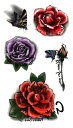 タトゥーシール タトゥーシール 薔薇 蝶 3D hm769 【レギュラー】