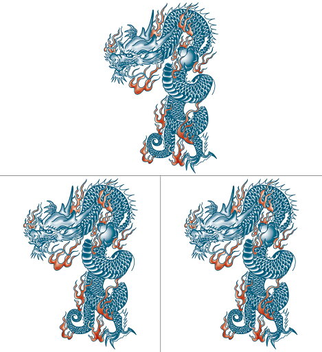 タトゥーシール 【3枚セット】 龍 ドラゴン 肩・胸用 mqc02 【大型・A4】 タトゥーシール 【3枚セット】 龍 ドラゴン 肩・胸用 mqc02 【大型・A4】