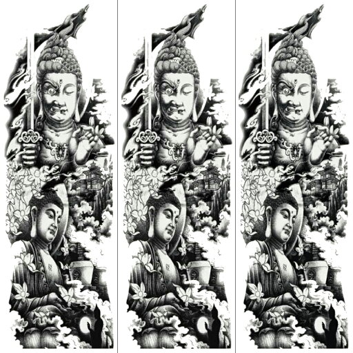 タトゥーシール タトゥーシール 肩から手首 仏さま 如来 tqb028【特長・3枚セット】 タトゥーシール タトゥーシール 肩から手首 仏さま 如来 tqb028【特長・3枚セット】