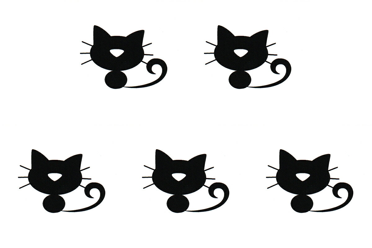 タトゥーシール [5枚入り] 猫 tm1222 【ワンポイント】