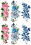 タトゥーシール 薔薇 花 [通常サイズ・3種6枚］ ymp6007