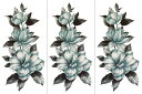 タトゥーシール 【3枚セット】 花 ymx300 【レギュラー】