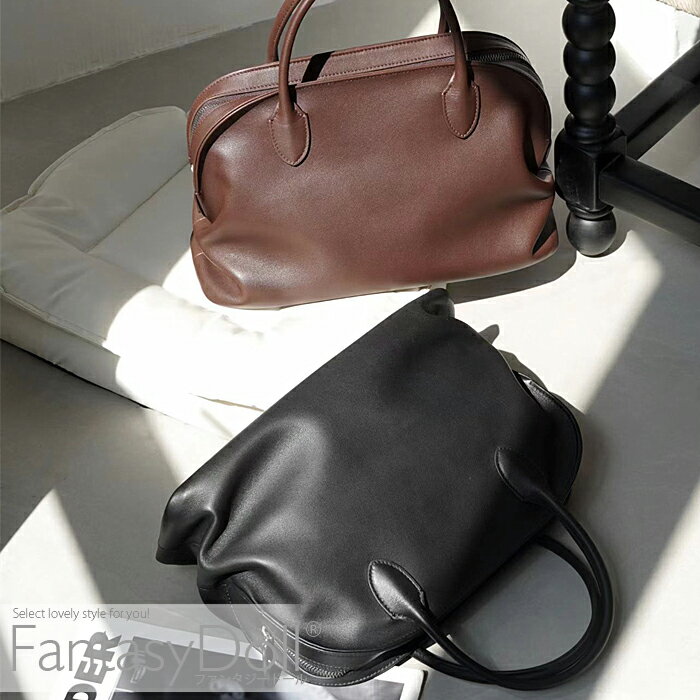 送料無料 予約販売ITEM ルーズなフォルムがスタイリッシュ 抛光サドルレザー牛本革両サイドしわ寄せデ..