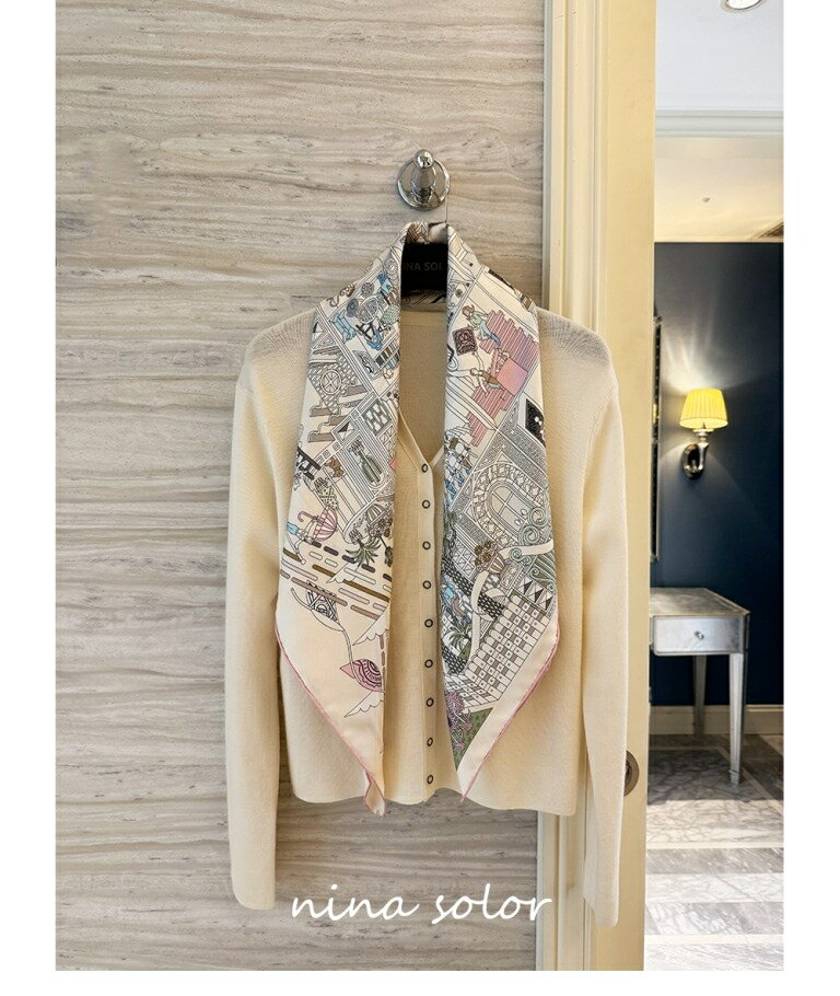 送料無料 予約販売ITEM 普段のシンプルなスタイリングのワンアクセントにぴったりなアイテム スケッチプリントシルク100%ストールスカーフレディース 職人が1枚ずつ端を手巻きで仕上げております