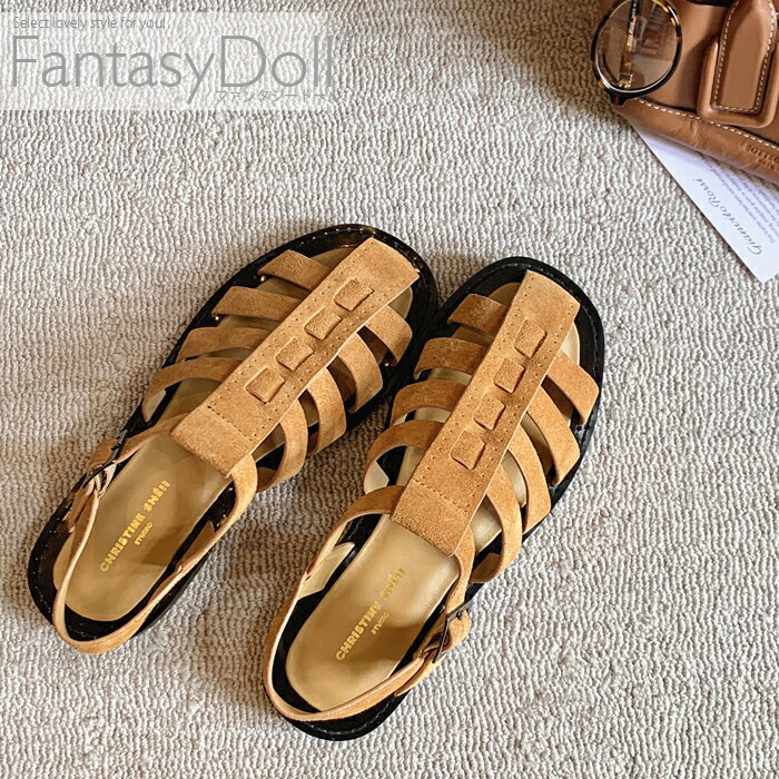 送料無料 予約販売ITEM スタイリッシュなフォルムを実現し 上品さを追求しました ALL本革素材編み込みフラットグルカサンダルシューズ靴 選べる5サイズ3カラー 中敷きには通気性がよい羊本革を使用 ソックスと合わせたスタイリングもおすすめ