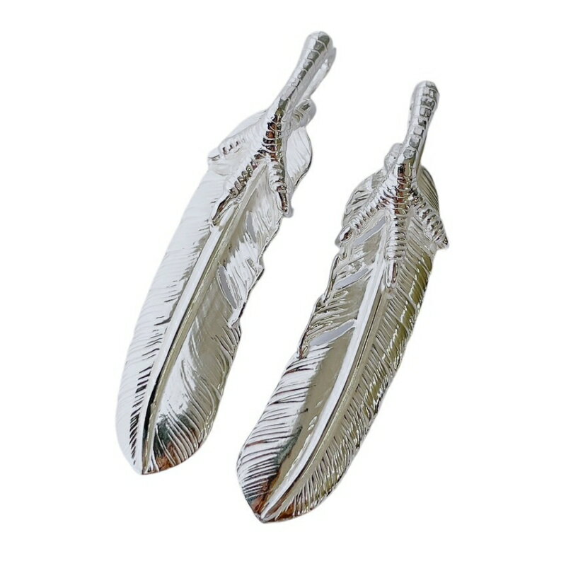 SVツメ付特大フェザー 銀爪特大フェザー シルバーアクセサリーパーツ シルバー925 羽 羽根 ペンダントトップ ペンダントヘッド ネックレストップ ギフト 贈...