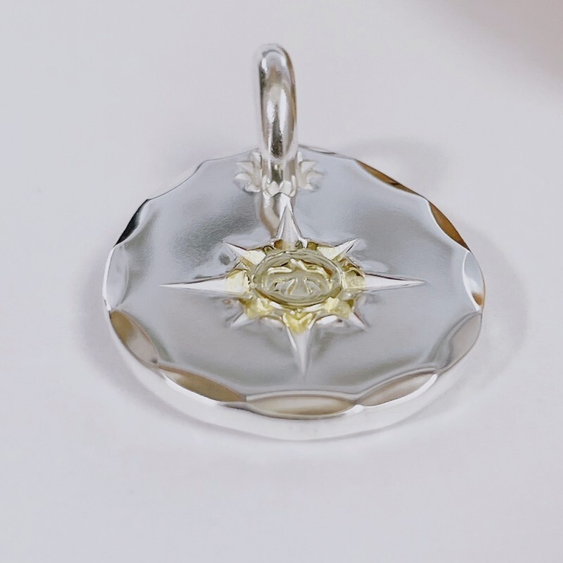 シルバー18kイーグル小叩きメタル メンズ ネックレス ペンダント シルバー オリジナル クリスマス X'mas クリスマスプレゼントメンズ レディース 男性 女性 メンズアクセサリー レディースアクセサリー メンズジュエリー レディースジュエリー 彼氏 彼女