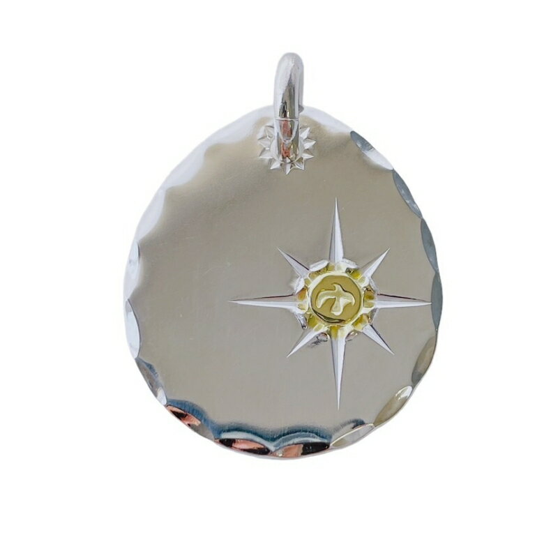 18金 ペンダントトップ 中叩きメタル アクセサリー 18k ネックレストップ インディアンアクセサリー おしゃれ ギフト プレゼント 贈り物