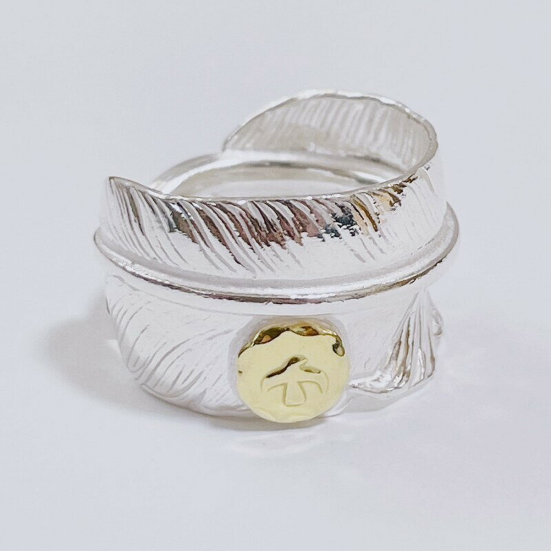 フェザーリングレプリカ 特大フェザー シルバーリング メンズリング メンズ リング インディアンアクセサリー フェザー リングインディアンジュエリー アクセサリ...