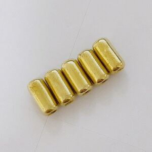 パイプビーズ 真鍮 パーツ ゴールド無垢パイプ 型長さ8.6mm幅4.3mm 穴径1.7mm