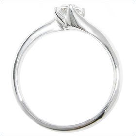 ダイヤモンド婚約指輪 サイズ直し一回無料 0.5ct F SI1 EXCELLENT カーヴライン4本爪 プラチナ Pt900 婚約指輪（エンゲージリング）