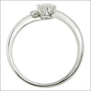 ダイヤモンド婚約指輪 サイズ直し一回無料 0.25ct G VS2 EXCELLENT アンシンメトリーライン6本爪ピンクD1 プラチナ Pt900 婚約指輪（エンゲージリング） 3