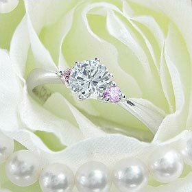 ダイヤモンド婚約指輪 サイズ直し一回無料 0.4ct D VS2 EXCELLENT H&C 両サイドメレ6本爪 プラチナ Pt900 婚約指輪（エンゲージリング）