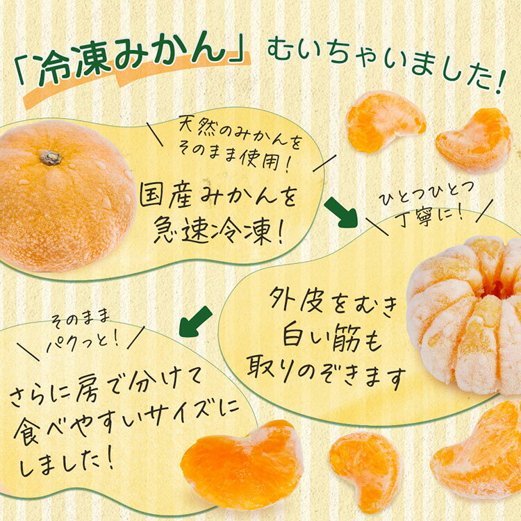 冷凍みかん むかん 業務用 箱売り 大人買い 八ちゃん堂 冷凍みかん むかん 12袋入り 給食 ひとくちサイズ 冷凍ミカン 冷凍フルーツ 冷凍果物 アイス 冷凍 皮むき おやつ デザート トッピング 大量 あす楽