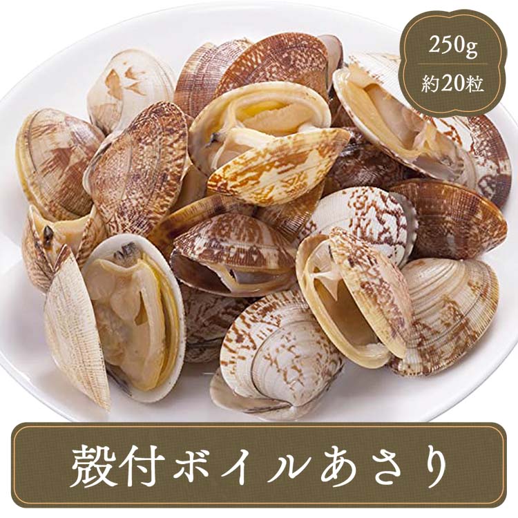アサリ 殻付きボイルあさり【250g】冷凍食品 食品 業務用 家庭用 ご飯のお供 国産 マルハニチロ 食べ物のサムネイル