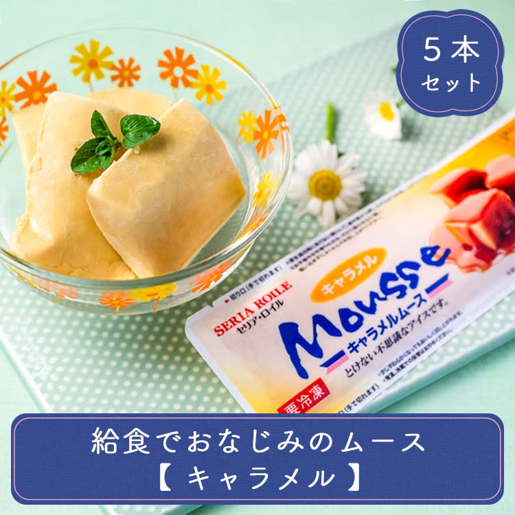 アイス スイーツ ギフト 文化祭 業務用 給食でおなじみのムース キャラメル 5本 セット 個包装 冷凍 子供 おやつ デザート 差し入れ 洋菓子 プレゼント イベント 子供会 パーティー 手土産 学…