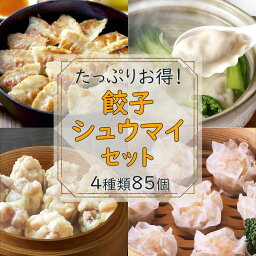 餃子 焼売 4種類 85個セット 送料無料 中華料理 中華セット 冷凍焼売 シュウマイ 冷凍餃子 冷凍食品 中華料理店 食堂 お弁当屋さん