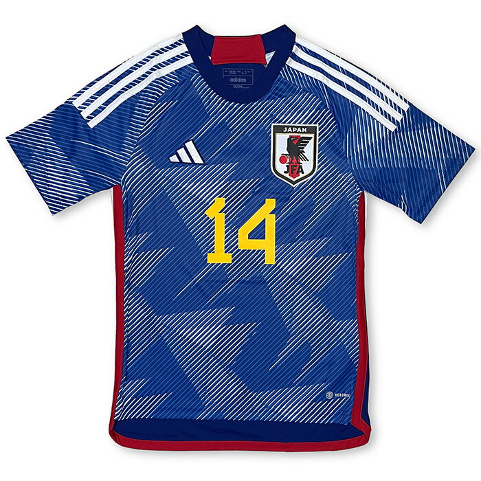 日本代表 ジュニアユニフォーム「Adidas/アディダス 日本代表ジュニアレプリカユニフォーム 2022 ホーム No.14伊東 順也ジュニア用オフィシャルマーキング」(hc6299-no14)【サッカー ウェア 伊東 順也 ユニフォーム】セール サッカー 用品 セール