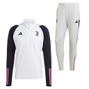 ユベントス トレーニング「Adidas/アディダス ユベントス 23/24 トレーニングトップ&トレーニングパンツ」(hz5051-hz5044)【サッカー ウ...