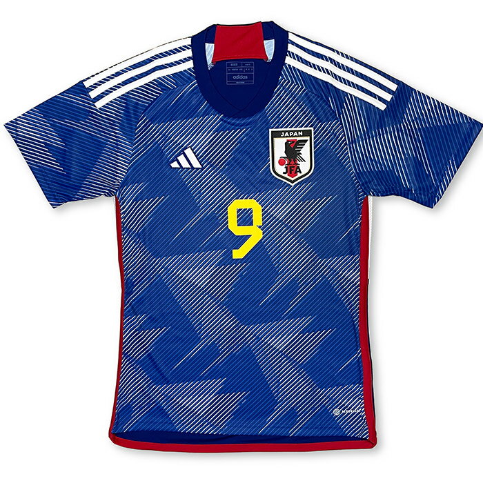 日本代表 ユニフォーム「Adidas/アディダス 日本代表レプリカユニフォーム 2022 ホーム No.9三笘 薫 オフィシャルマーキング」(hf1845-no9)【サッカー ウェア 三笘 薫 ユニフォーム】安売り サッカー 用品 セール
