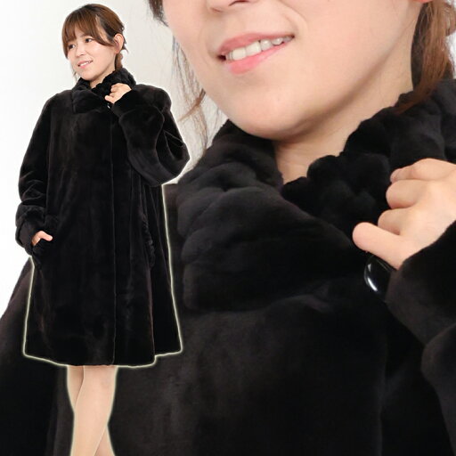 【新品】Gres(マダムグレ)/SAGA/シェアードミンクデザインコート/9-13号☆ 【新品】Gres(マダムグレ)/SAGA/シェアードミンクデザインコート/9-13号☆