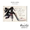 【OliverGal】オリバー・ガル　アート　絵画　インテリア雑貨　ヒール　リボン　絵　Give a Girl　13119　15×10インチ　オリバーガル