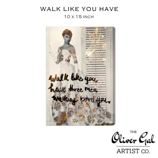 【OliverGal】オリバー・ガル アート 絵画 インテリア雑貨 オードリーヘップバーン 絵 WALK LIKE YOU HAVE 10395 10 15インチ オリバーガル