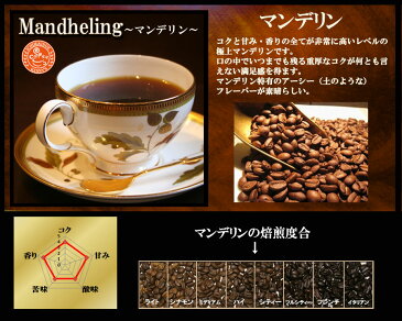 「マンデリン 400g」(約40杯分)特別価格★メール便で送料無料専用メール便200g×2袋で発送【メール便】