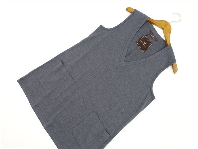 80%OFF 定価\15,691 【訳あり】 ウールファクトリー WOOL FACTORY ニットジレベスト 38 グレー杢 【中古】