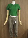 美品 ZARA&INTERPLANET WINGS 洗える半袖Tシャツ+ジョガーパンツ コーディネート上下2点セット M相当 グリーン/ブラウン系 カジュアル系...