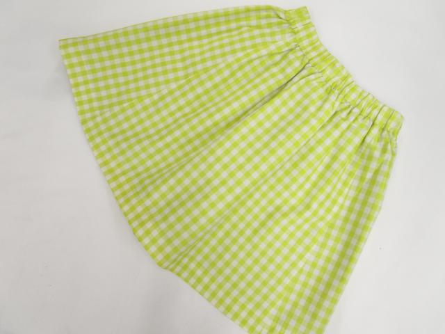 85%OFF 定価\15,000 訳あり未使用品 デイシー deicy ミニ丈 洗えるギャザーフレアスカート F ホワイト イエロー ギンガムチェック柄 【メール便可】 【中古】