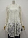 80%OFF 定価\5,800 新品タグ付 STYLE MAGIC 長袖 ラウンドネック レースチュニック M-L アイボリー 総柄 刺しゅう 【メール便可】 ...