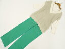 美品 earth music&ecology Premium Label&Samansa Mos2&ZARA 洗えるニットジレベスト+七分袖カットソー+ワイドパ...