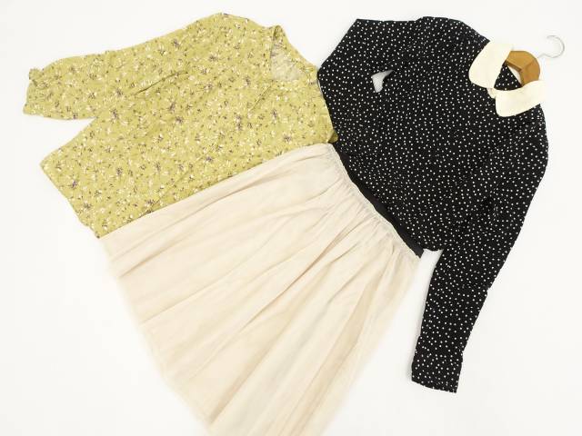 美品 K GARCON deux&noa-ge SOPHISTICATED&grove 洗える長袖ブラウス2点+ひざ丈レースリバーシブルチュ..