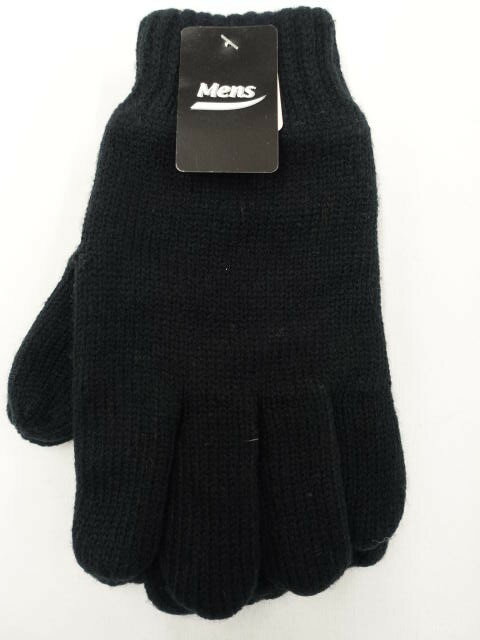 Rakuten - メンズ 未使用品　新品タグ付き 洗える手袋 ブラック 【メール便可】 【中古】