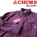 チャムス セール！チャムス/CHUMS【ネルシャツ/起毛チェックBDシャツ】ワークシャツ　Nel Shirts　CH02-1174　ネイビーxレッド