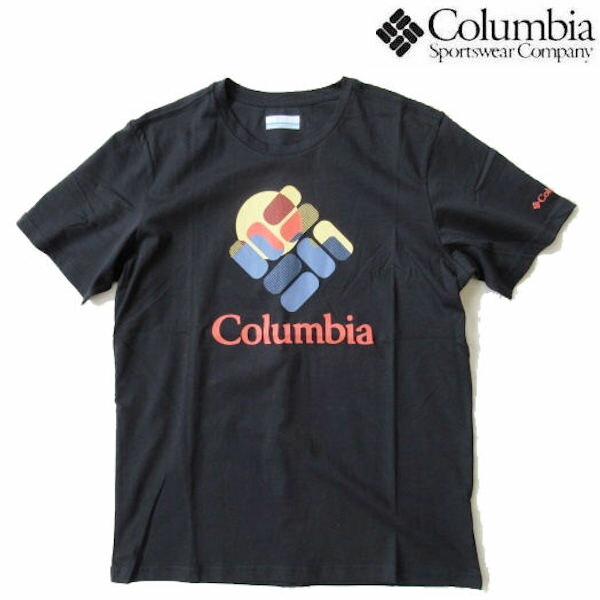 コロンビア★ColumbiaロゴプリントTシャツ　AM0403　019/ブラック