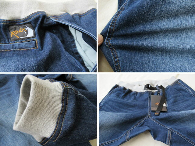 ROKX /ロックス【エムジーデニムウッドパンツ】MG DENIM WOOD PANT　リブクライミングパンツ　RXMS191023　ダークユーズドウォッシュ