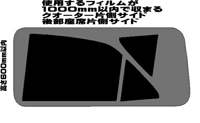 リンテックプレミアムシリーズ　クオーター片側サイド　タイプ5　600mm×長さ1000mm以内のドアガラス等