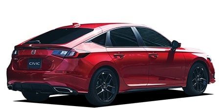 シビックハッチバック　FL1 2021.8～高品質、高精度、高透明カット済みカーフィルム（リンテックプレミアムシリーズスモークIKCシルフィード）