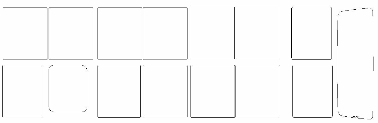 シビリアンAHW41　H11.2〜高品質、高精度、高透明カット済みカーフィルム（スモーク）ウィンコススタン..