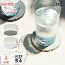 \3000円で5%OFFクーポン/ soil 日本製 珪藻土 コースター 4枚セット コースター ラージ サークル アソート D205 【 ソイル 直径10cm...