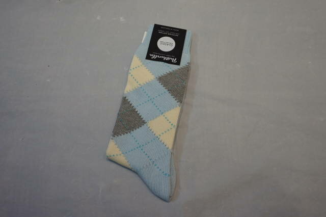 『PANTHERELLA』（パンセレラ）　アーガイル柄 ソックス 厚手コットン (ブルー系)　イギリス製