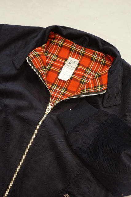 『AU VRAI CHIC BRITAIN』　(オー ブライ シック ブリテン)　 コーディロイ　ハリントンジャケット　　スゥイングトップ　　イギリス製　　ネイビー