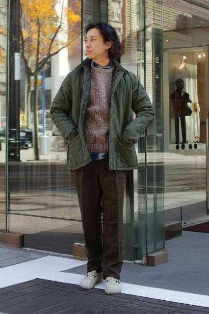 『ROCKALL』　(ロックオール/ロッコール)　　ハンターアウトドアー　キルティング　ジャケット　　オリーブMADE　IN　china　正規取扱店