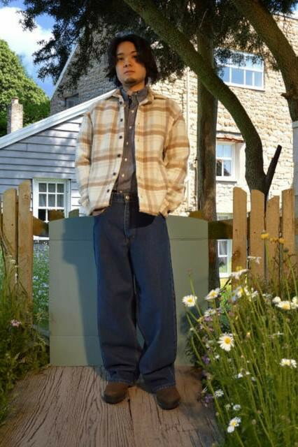 『PEREGRINE 』　（ペレグリン）　ウール 　ブランケット 　オーバーシャツ　　moon社　イギリス製 (モンティ）　MADE　IN　ENGLAND