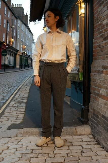 『CORDINGS』 （コーディングス） ファイン タッターソールシャツ SHJ186 長袖 シャツ 【レッドxブルー（タッタソール・チェック）】MADE IN TURKEY