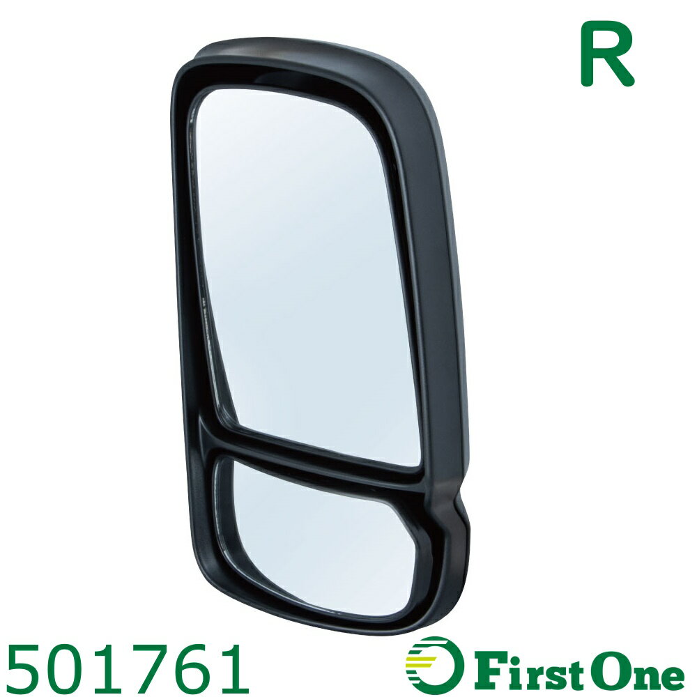 トラック サイドミラー 運転席(ヒーター無) 補修用純正タイプミラー ジェットイノウエ製 トラック用品 日野 エアループデュトロ JET INOUE・ (501761)