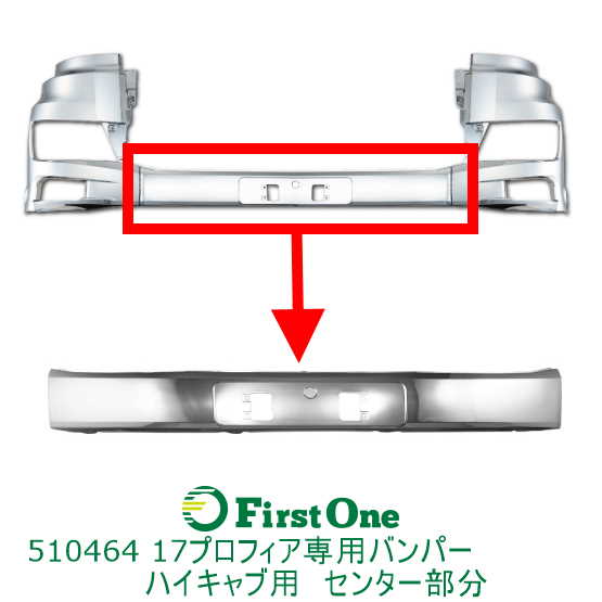 トラック バンパー分割法人様限定 日野大型17プロフィア専用バンパー ハイキャブ用 センター部分 JET INOUE