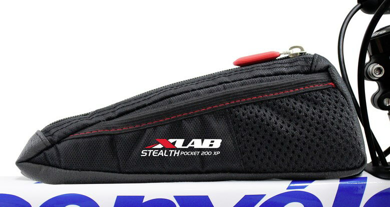 トップチューブ 上の エアロ 補給食バッグ XLAB ステルス200XP Stealth 200XP ボルトオン固定タイプ サイドポケット付き